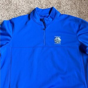 Nike Golf Q-Zip Pullover Shirt Large Whistling Straits Resort Blue